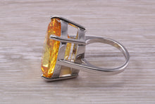 Load image into Gallery viewer, Very Large Yellow Sapphire C Z Ring