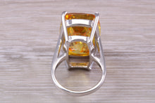 Load image into Gallery viewer, Very Large Yellow Sapphire C Z Ring