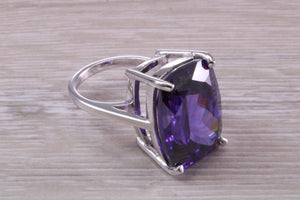 Very Large Dark Amethyst C Z Ring