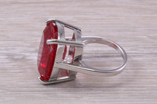 Load image into Gallery viewer, Very Large Red Ruby C Z Ring