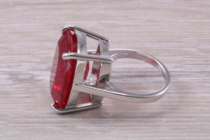 Very Large Red Ruby C Z Ring