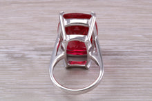 Load image into Gallery viewer, Very Large Red Ruby C Z Ring