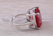 Load image into Gallery viewer, Very Large Red Ruby C Z Ring