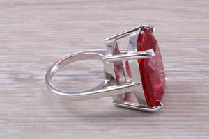 Very Large Red Ruby C Z Ring