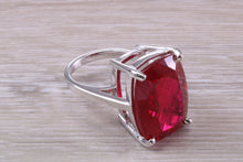 Load image into Gallery viewer, Very Large Red Ruby C Z Ring