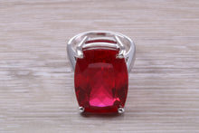 Load image into Gallery viewer, Very Large Red Ruby C Z Ring