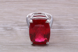 Very Large Red Ruby C Z Ring