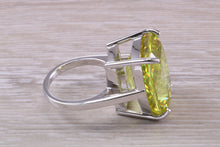 Load image into Gallery viewer, Very Large Peridot C Z Ring