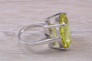 Very Large Peridot C Z Ring