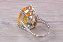 Load image into Gallery viewer, Very Large Yellow Sapphire C Z Ring