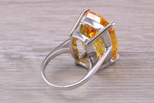 Load image into Gallery viewer, Very Large Yellow Sapphire C Z Ring