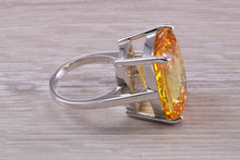 Load image into Gallery viewer, Very Large Yellow Sapphire C Z Ring