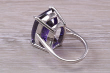 Load image into Gallery viewer, Very Large Dark Amethyst C Z Ring