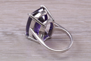 Very Large Dark Amethyst C Z Ring