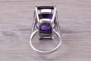 Very Large Dark Amethyst C Z Ring