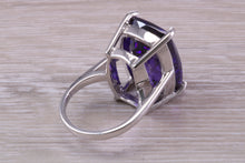 Load image into Gallery viewer, Very Large Dark Amethyst C Z Ring