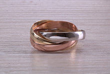 Load image into Gallery viewer, Gold Russian Wedding Band, 2.50 mm Wide, Three Colour Gold