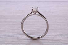 Load image into Gallery viewer, Half carat Emerald Cut Diamond set Solitaire