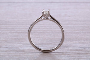 Half carat Emerald Cut Diamond set Solitaire