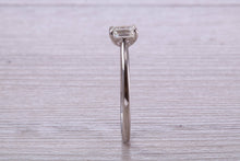 Load image into Gallery viewer, Half carat Emerald Cut Diamond set Solitaire