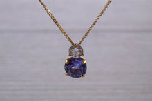 Load image into Gallery viewer, AAA Grade Tanzanite and Diamond Necklace