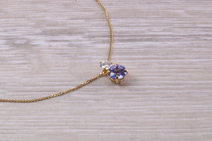 AAA Grade Tanzanite and Diamond Necklace