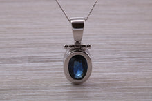 Load image into Gallery viewer, One carat Beautiful Blue Sapphire Necklace