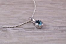 Load image into Gallery viewer, London Blue Topaz Necklace Made From Solid Sterling Silver