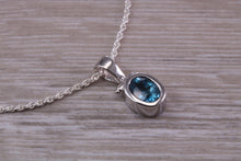 Load image into Gallery viewer, London Blue Topaz Necklace Made From Solid Sterling Silver