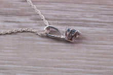 Load image into Gallery viewer, Aquamarine C Z Necklace. Made From Solid Sterling Silver