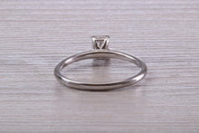 Load image into Gallery viewer, Half carat Emerald Cut Diamond set Solitaire