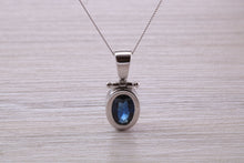 Load image into Gallery viewer, One carat Beautiful Blue Sapphire Necklace