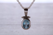 Load image into Gallery viewer, Sky Blue Topaz Necklace Made From Solid Sterling Silver