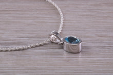 Load image into Gallery viewer, Sky Blue Topaz Necklace Made From Solid Sterling Silver