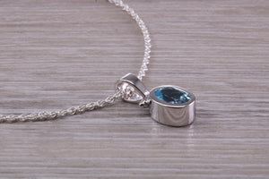 Sky Blue Topaz Necklace Made From Solid Sterling Silver