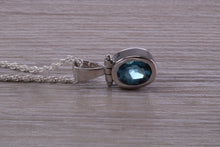 Load image into Gallery viewer, London Blue Topaz Necklace Made From Solid Sterling Silver