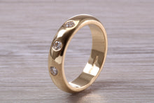 Load image into Gallery viewer, Chunky Trilogy Diamond Set Yellow Gold Band