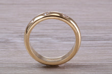 Load image into Gallery viewer, Chunky Trilogy Diamond Set Yellow Gold Band