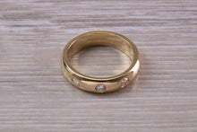 Load image into Gallery viewer, Chunky Trilogy Diamond Set Yellow Gold Band