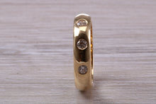 Load image into Gallery viewer, Chunky Trilogy Diamond Set Yellow Gold Band