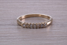 Load image into Gallery viewer, Seven Stone Diamond set Yellow Gold Eternity Ring