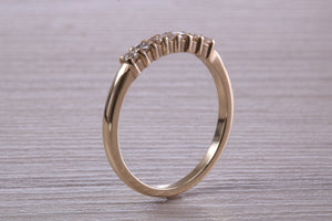 Seven Stone Diamond set Yellow Gold Eternity Ring