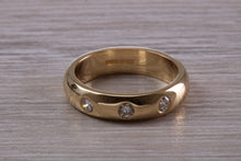 Load image into Gallery viewer, Chunky Trilogy Diamond Set Yellow Gold Band