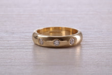 Load image into Gallery viewer, Chunky Trilogy Diamond Set Yellow Gold Band