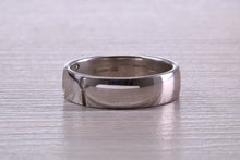 Load image into Gallery viewer, 6 mm wide Diamond set White Gold Band