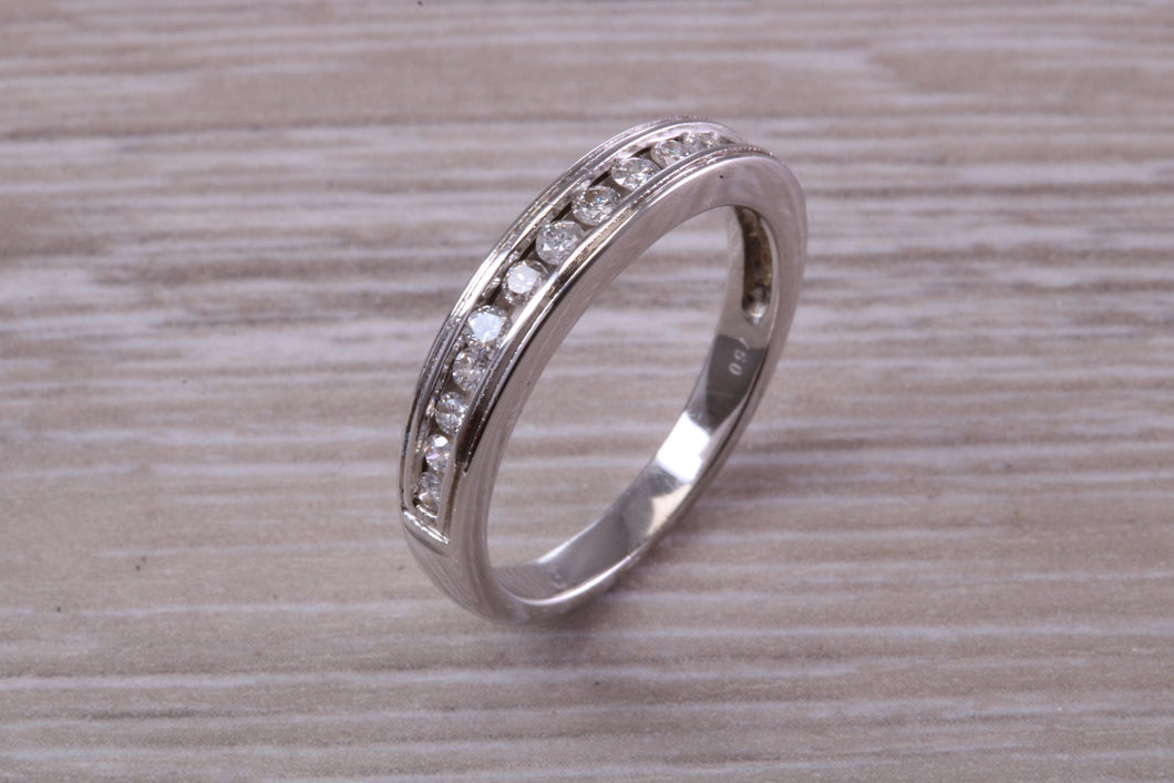 Traditional Round cut Diamond set 18ct White Gold Eternity Ring