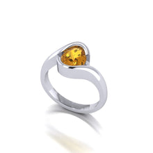 Load image into Gallery viewer, Two carat Natural Oval cut Yellow Sapphire Crossover Ring