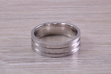 Load image into Gallery viewer, Sterling Silver 8 mm Wide Fashioned Band