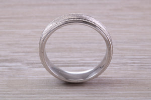 Sterling Silver 6 mm Wide Fashioned Band