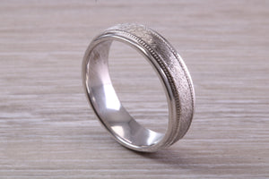 Sterling Silver 6 mm Wide Fashioned Band